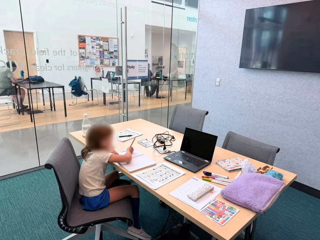 Student practicing Spanish exercises during a tutoring session